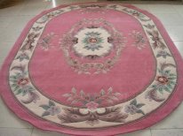 Китайский ковёр розовый-овал